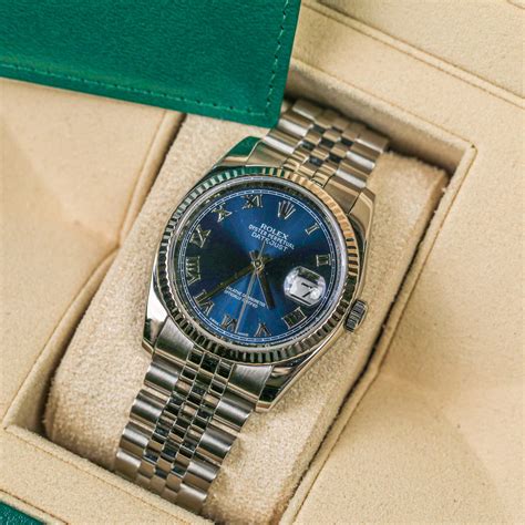 rolex datejust blue roman dial